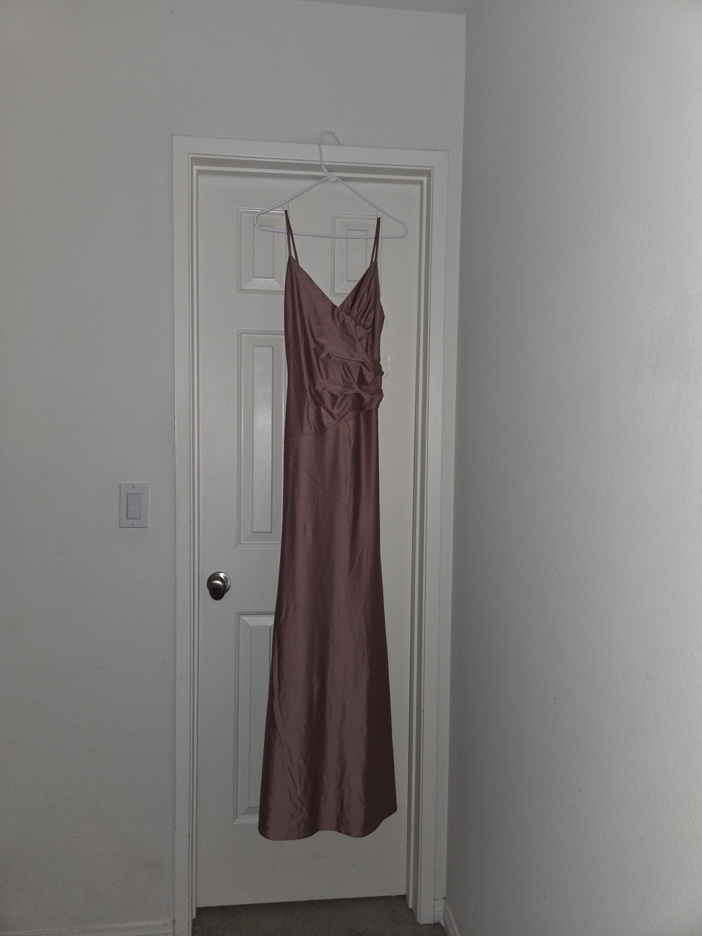 Windsor Dusty Mauve Satin Maxi Slip Dress